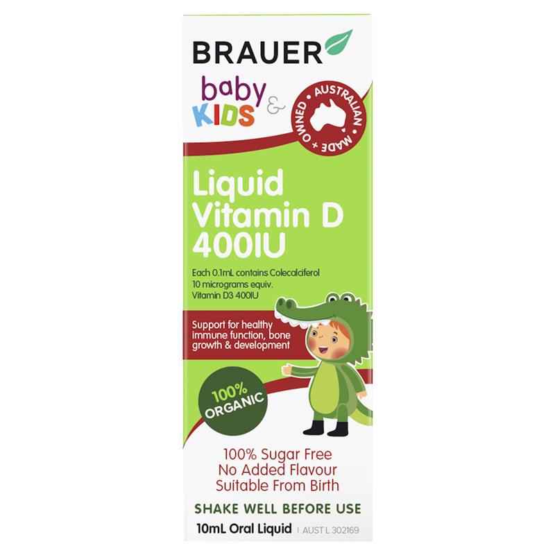 Siro Brauer Baby Kids Liquid Vitamin D 400IU của Úc 10ml
