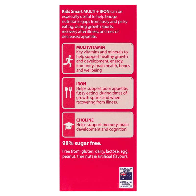 Sắt nước cho bé Nature's Way Multi + Iron Liquid Kids Smart 200ml