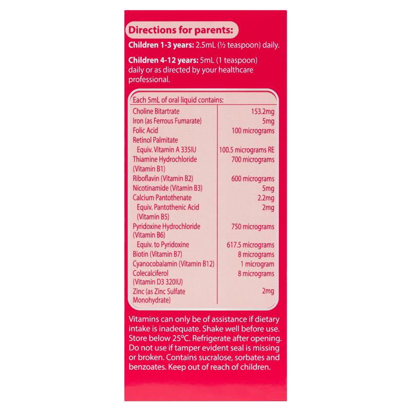 Sắt nước cho bé Nature's Way Multi + Iron Liquid Kids Smart 200ml