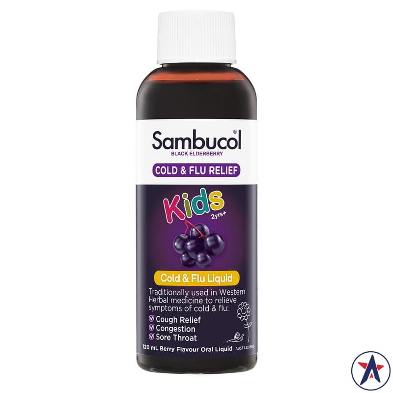 Siro cảm cúm Sambucol Kids Cold & Flu Relief Black Elderberry 120ml