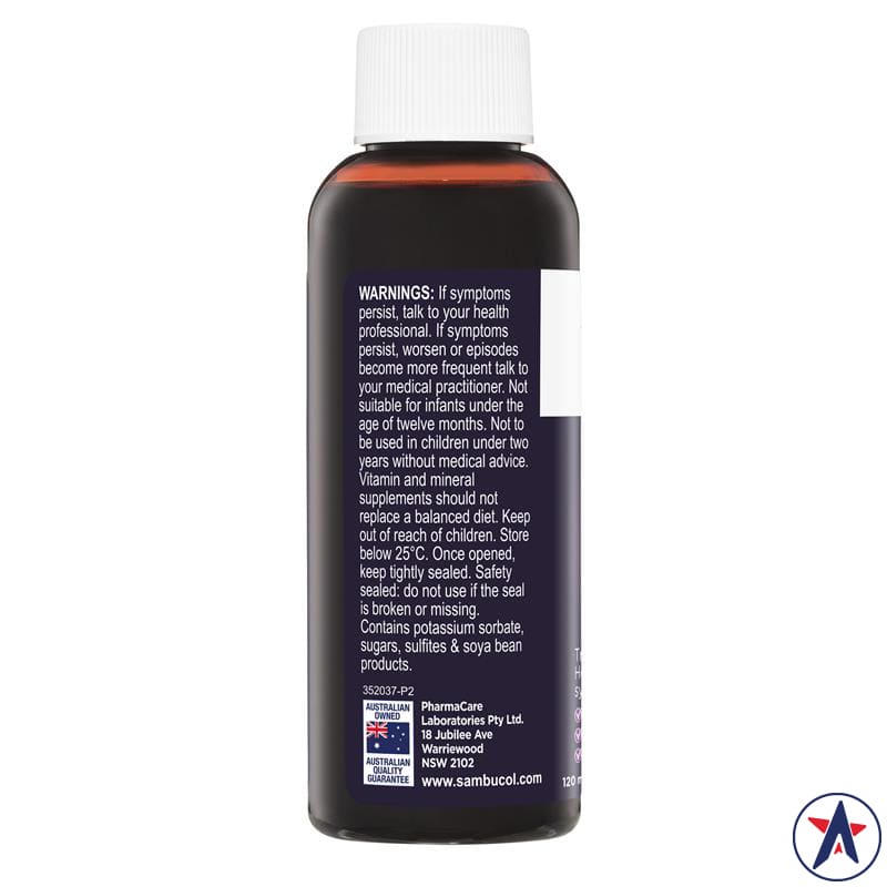 Siro cảm cúm Sambucol Kids Cold & Flu Relief Black Elderberry 120ml