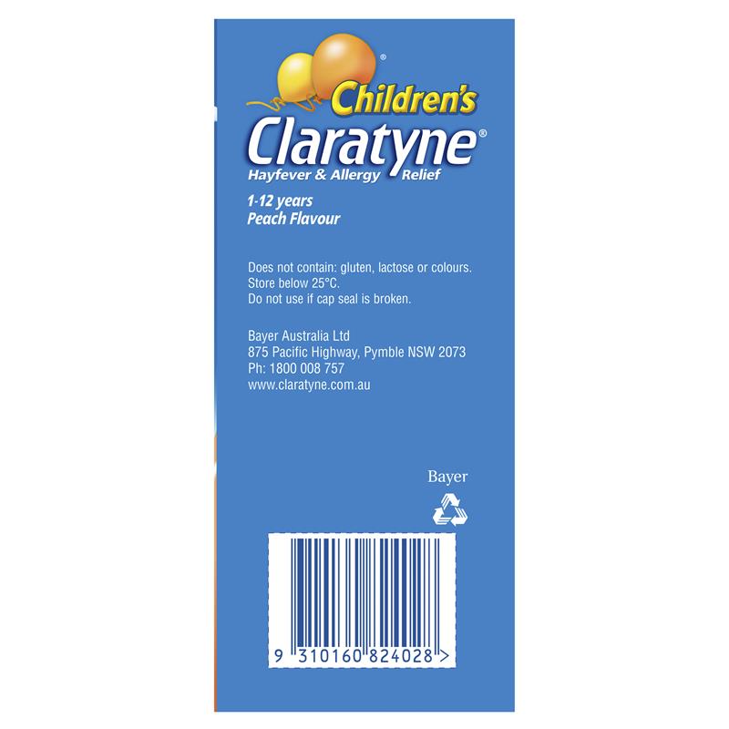 Siro trị dị ứng Children's Claratyne Hayfever & Allergy Relief 60ml