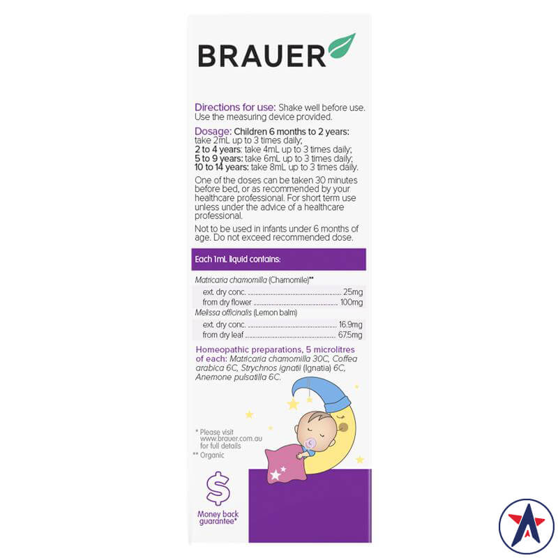Siro giúp bé ngủ ngon Brauer Baby & Child Sleep của Úc 100ml