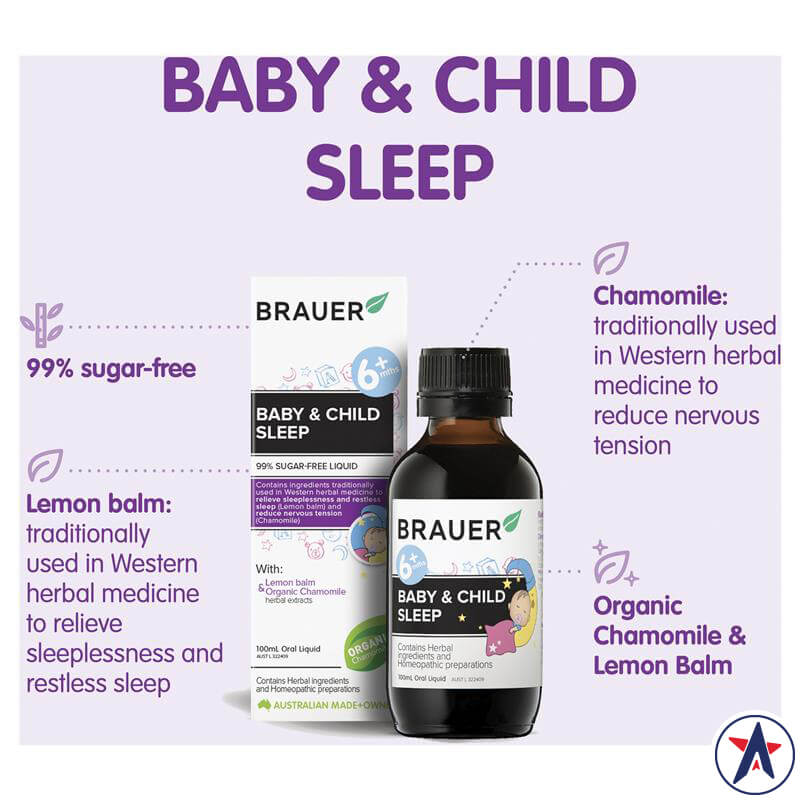 Siro giúp bé ngủ ngon Brauer Baby & Child Sleep của Úc 100ml