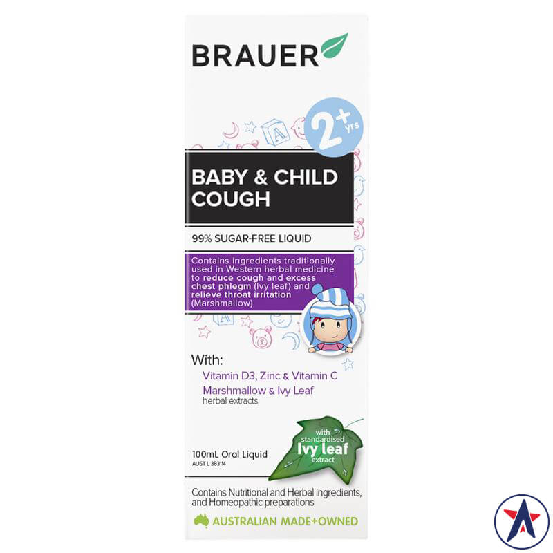 Siro ho Brauer Baby & Child Cough cho bé trên 2 tuổi 100ml