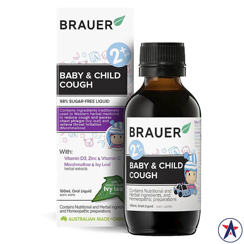 Siro ho Brauer Baby & Child Cough cho bé trên 2 tuổi 100ml