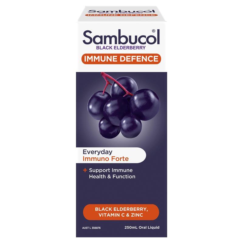 Siro tăng đề kháng Sambucol Black Elderberry Immune Defence 250ml | Thương hiệu Úc chính hãng