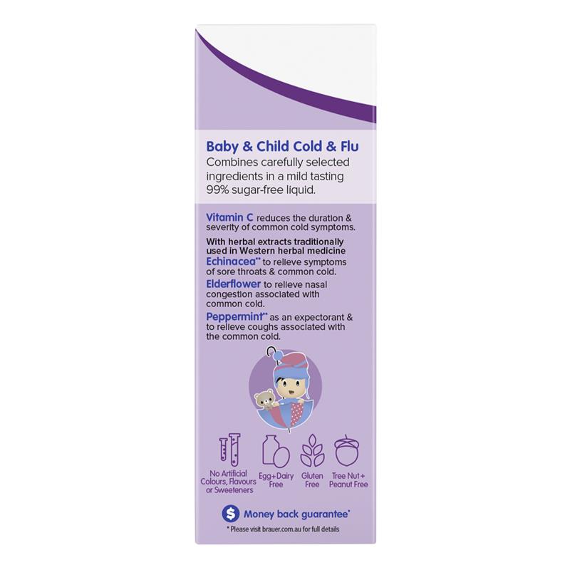Siro trị cảm cúm Brauer Baby & Child Cold & Flu của Úc 100ml