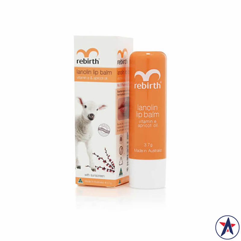 Son dưỡng môi nhau thai cừu Rebirth Lanolin Lip Balm 3.7g | Xuất xứ Úc