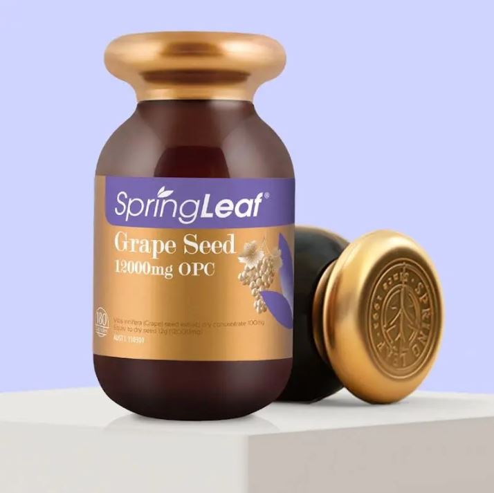 Viên uống chiết xuất hạt nho Springleaf Grape Seed 12000mg OPC