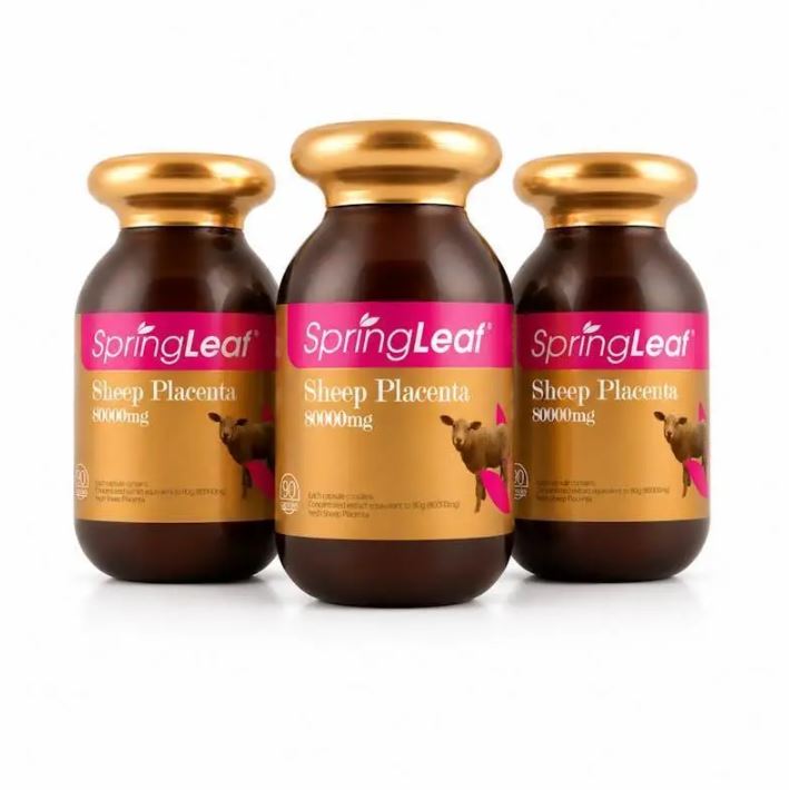 Viên nhau thai cừu hàm lượng cao SpringLeaf Sheep Placenta 80000mg