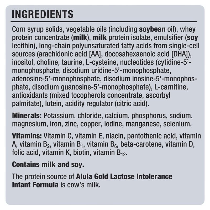 Sữa Alula Gold L.I Lactose Intolerance 900g (0-12 tháng)