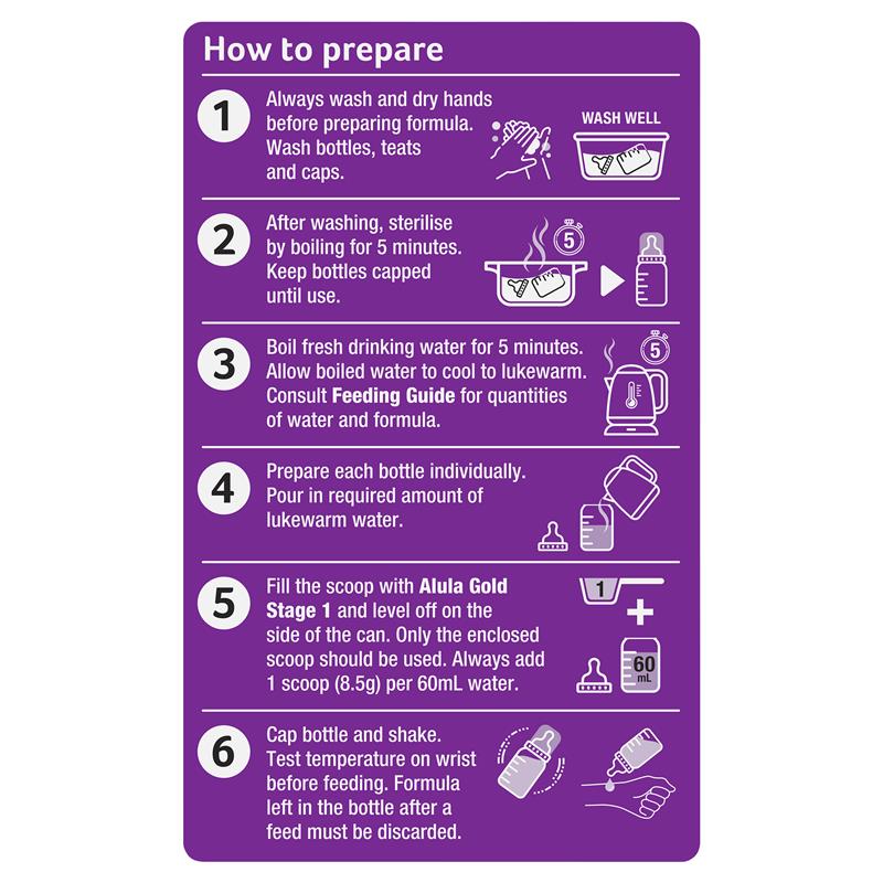 Sữa Alula Gold số 1 Newborn Infant của Úc 900g (0-6 tháng)
