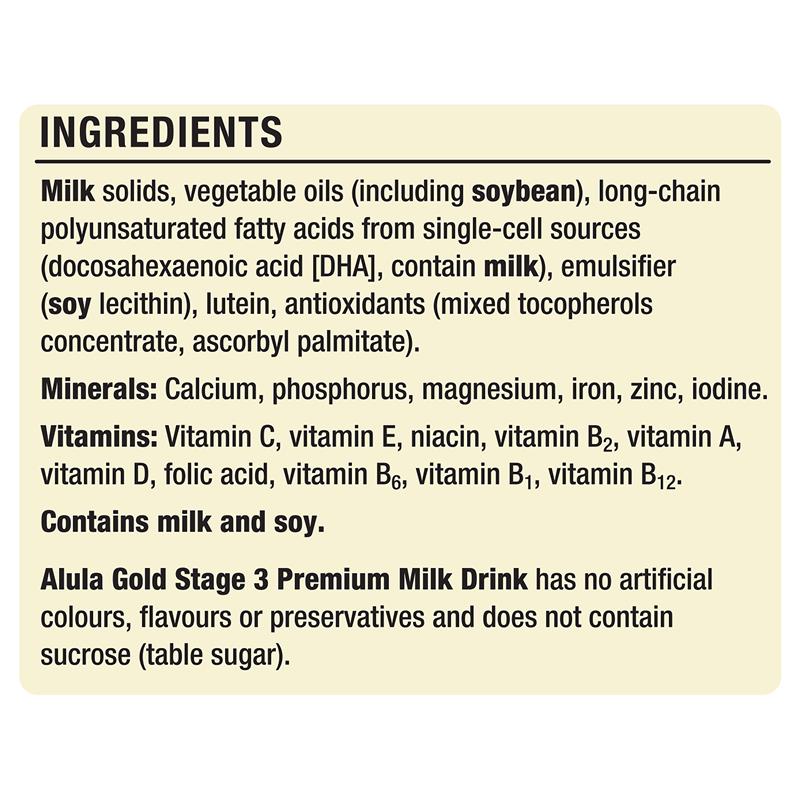 Sữa Alula Gold số 3 Toddler của Úc 900g cho trẻ từ 1-3 tuổi