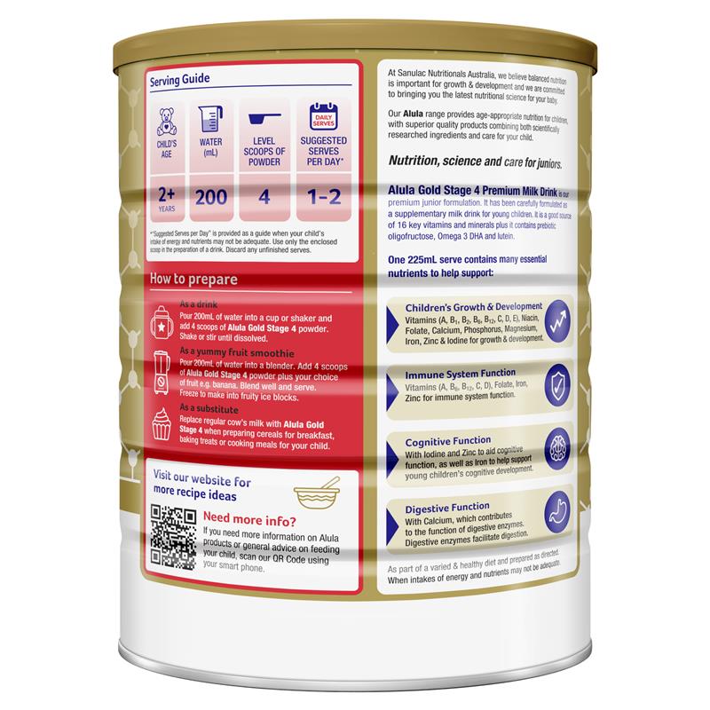 Sữa Alula Gold số 4 Junior của Úc 900g cho trẻ trên 2 tuổi