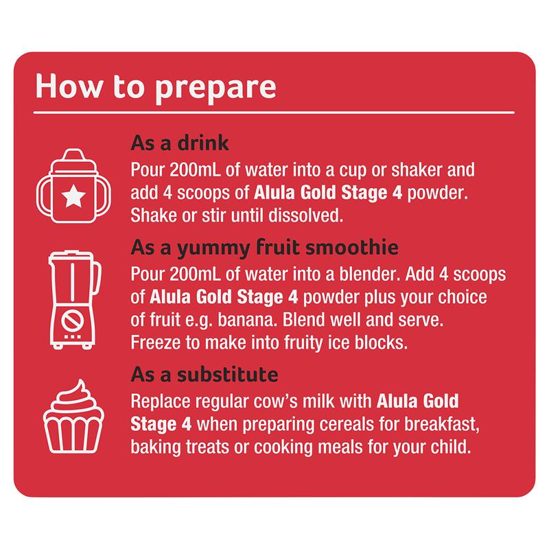 Sữa Alula Gold số 4 Junior của Úc 900g cho trẻ trên 2 tuổi