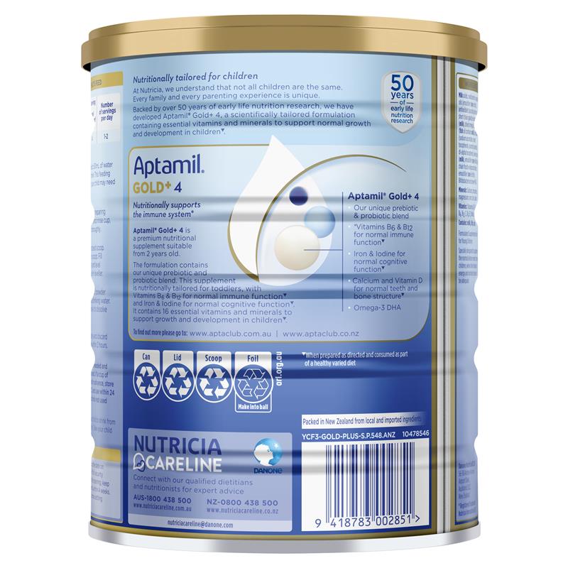 Sữa Aptamil Gold+ Úc số 4 Junior 900g dành cho trẻ trên 2 tuổi