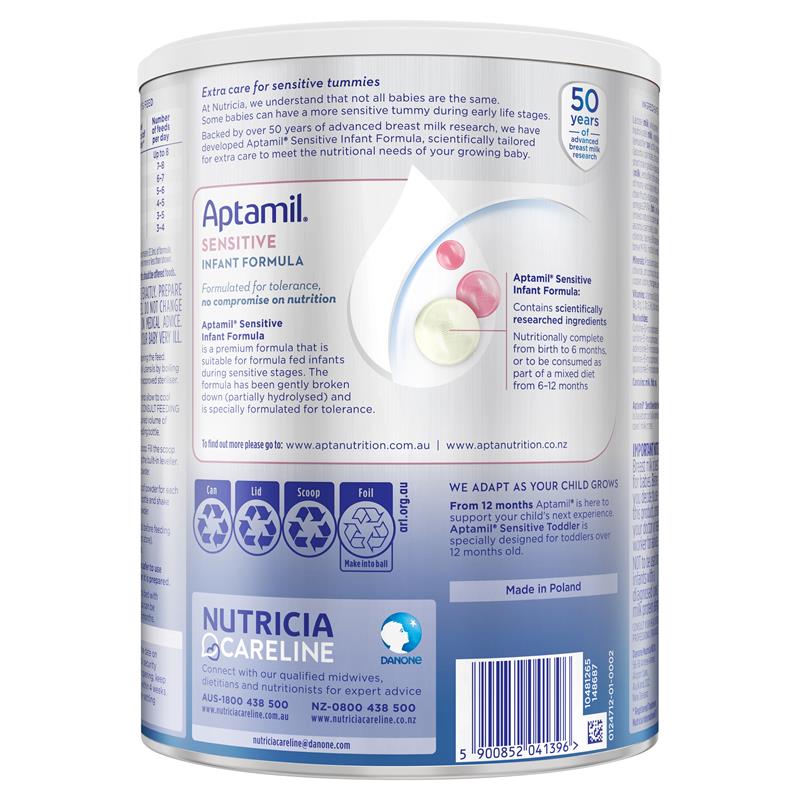 Sữa Aptamil Úc Prosyneo Sensitive Infant 900g (0-12 tháng)