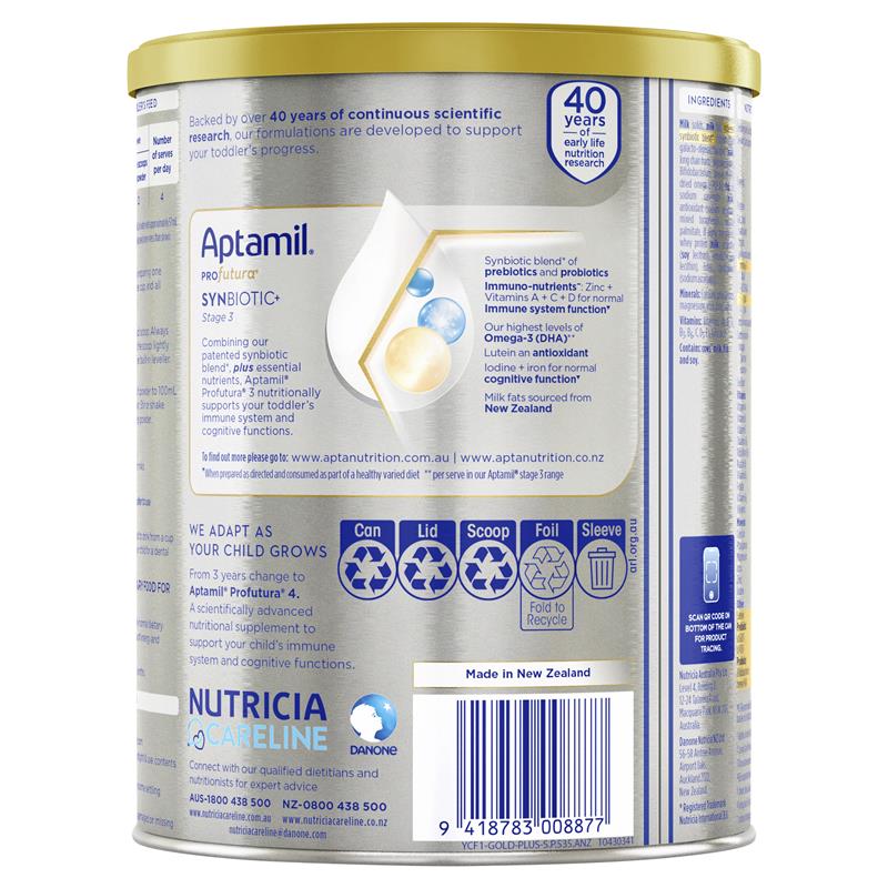 Sữa Aptamil Úc số 3 Profutura Synbiotic+ 900g (1-3 tuổi) | Sản phẩm Úc chính hãng