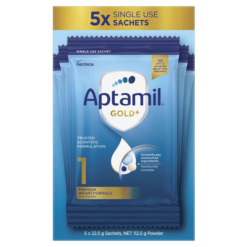 Sữa bột gói Aptamil Gold số 1 Pronutra (21g x 5 gói) (0-6 tháng)