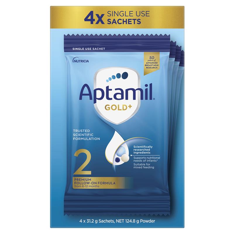 Sữa bột gói Aptamil Gold số 2 Pronutra (30g x 4 gói) (6-12 tháng)