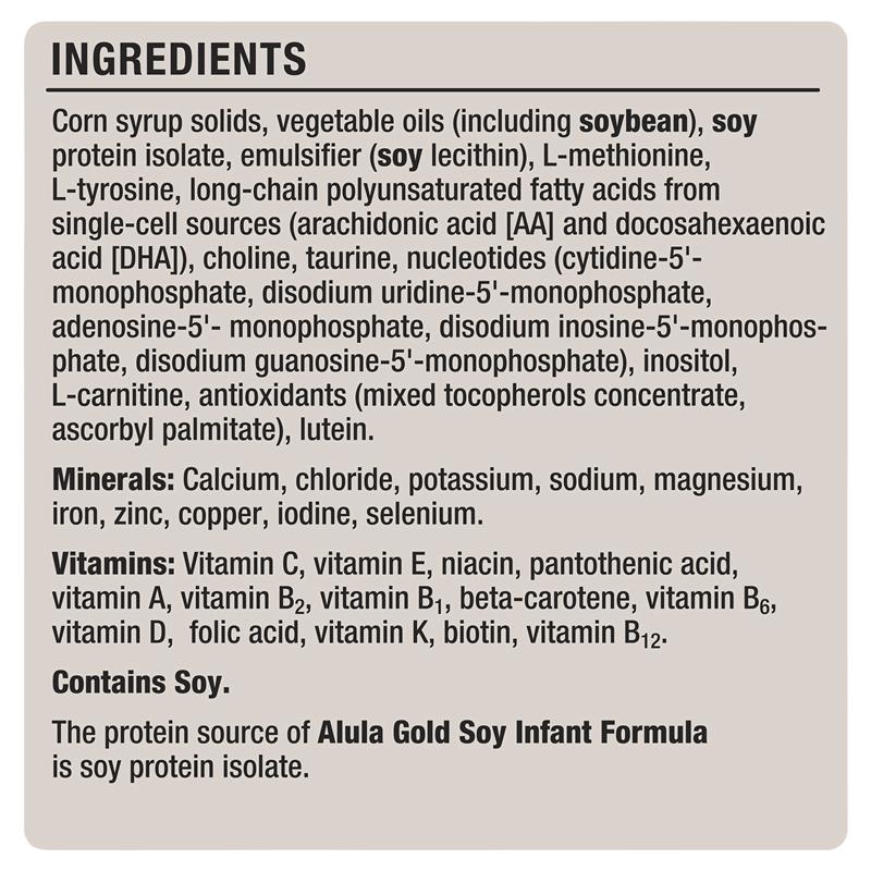 Sữa đậu nành Alula Gold Soy Infant 900g (0-12 tháng)