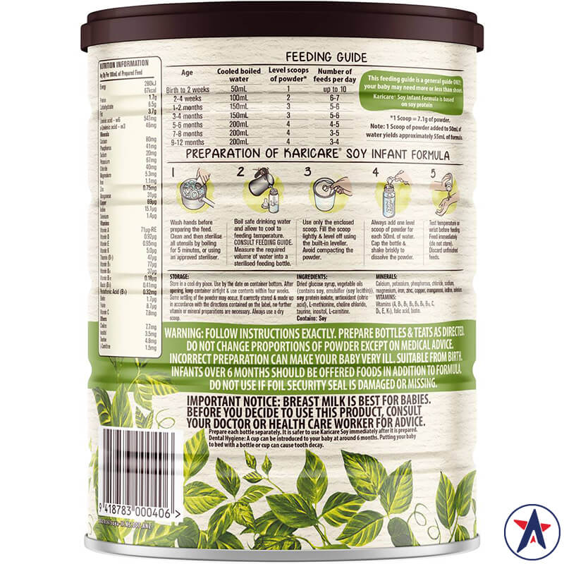 Sữa đậu nành Karicare+ Soy Milk 900g dành cho mọi lứa tuổi