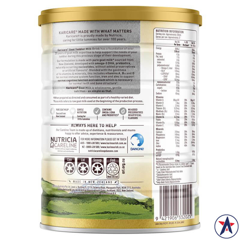 Sữa dê Karicare Plus Goat Milk số 3 Toddler 900g (1-3 tuổi)