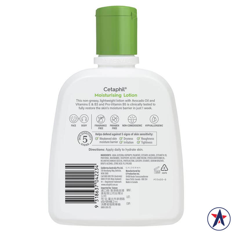 Sữa dưỡng ẩm Cetaphil Moisturising Lotion 250ml | Sản phẩm Úc chính hãng