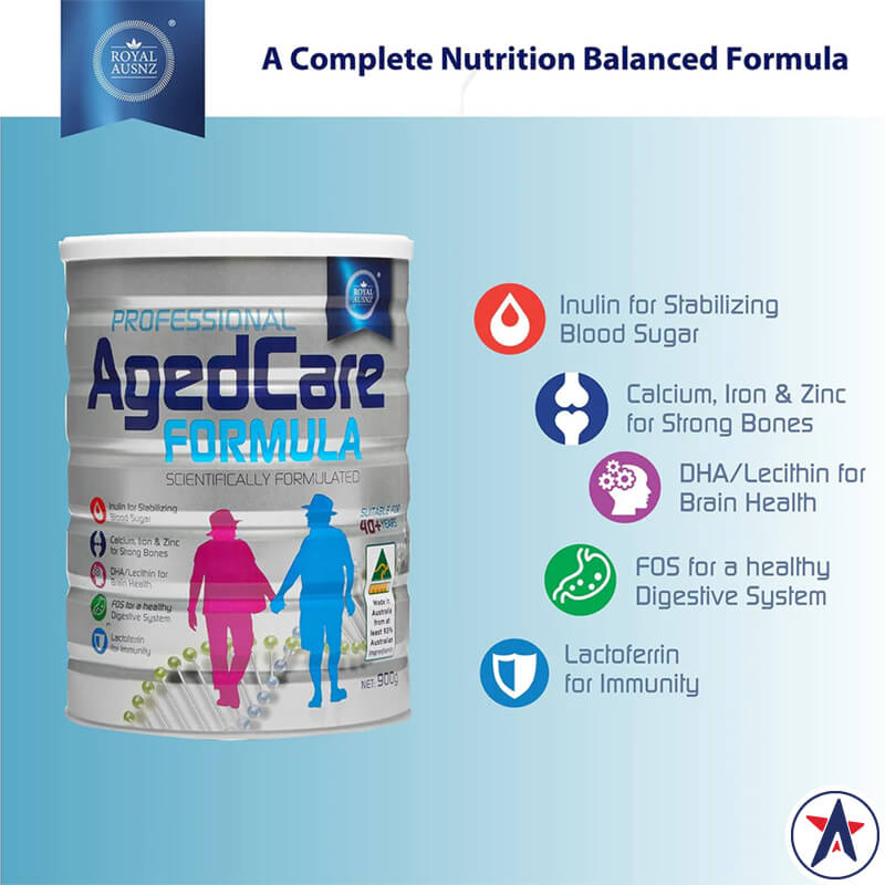 Sữa hoàng gia Úc Royal Ausnz Aged Care Formula 900g