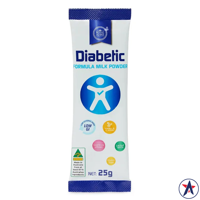 Sữa hoàng gia Úc Royal AUSNZ Diabetic Formula Milk Powder cho người tiểu đường 500g (25g x 20 gói)