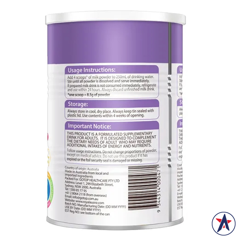 Sữa hoàng gia Úc Royal AUSNZ LadyCare Formula Milk Powder 400g
