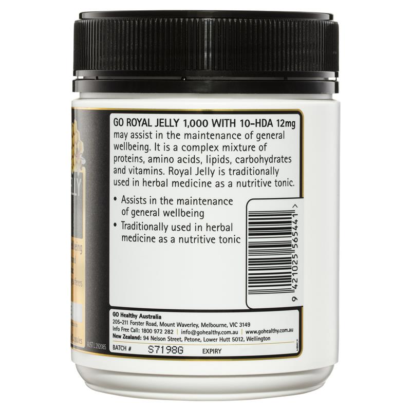 Sữa ong chúa Go Healthy Go Royal Jelly 1000mg 180 viên