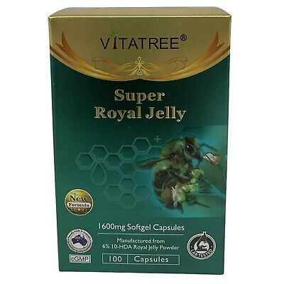 Sữa ong chúa Vitatree của Úc Super Royal Jelly 1600mg 100 viên | Thương hiệu Úc chính hãng
