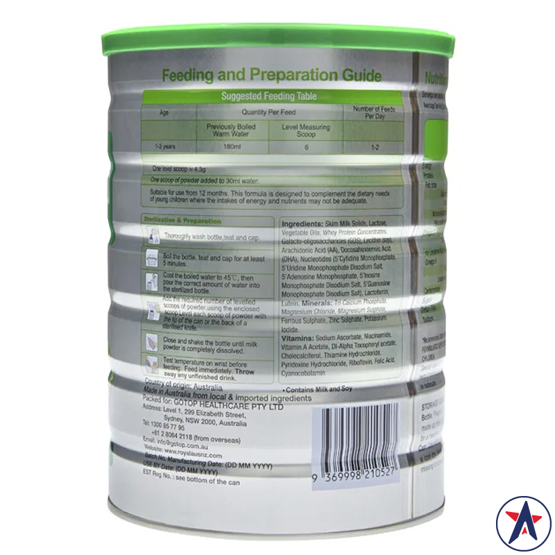 Sữa Royal AUSNZ Premium Gold Toddler số 3 900g (1 - 3 tuổi)