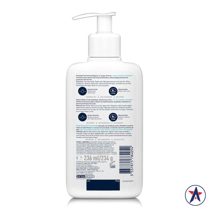 Sữa rửa mặt cho da dầu mụn CeraVe Blemish Control Cleanser 236ml