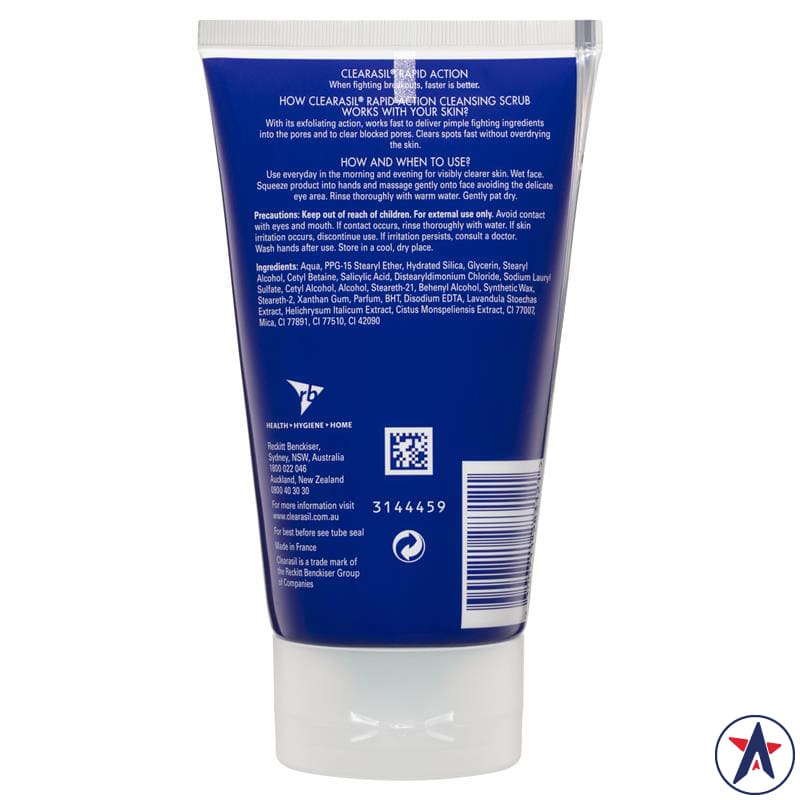 Sữa rửa mặt Clearasil Rapid Action Cleansing Scrub 150ml