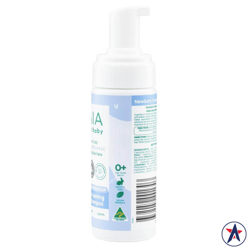Sữa tắm cho trẻ sơ sinh Gaia Newborn Foaming Wash & Shampoo 150ml | Mua hàng Úc tại Ausmart