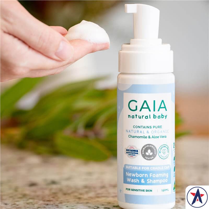 Sữa tắm cho trẻ sơ sinh Gaia Newborn Foaming Wash & Shampoo 150ml | Sản phẩm chính hãng Úc