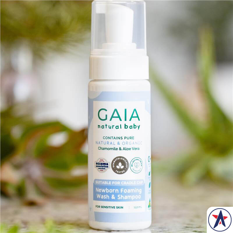 Sữa tắm cho trẻ sơ sinh Gaia Newborn Foaming Wash & Shampoo 150ml | Mua sắm hàng Úc tại Ausmart