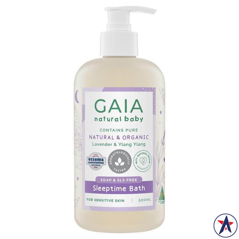 Sữa tắm giúp bé ngủ ngon Gaia Natural Baby Sleeptime Bath 500ml | Mua sắm hàng Úc tại Ausmart
