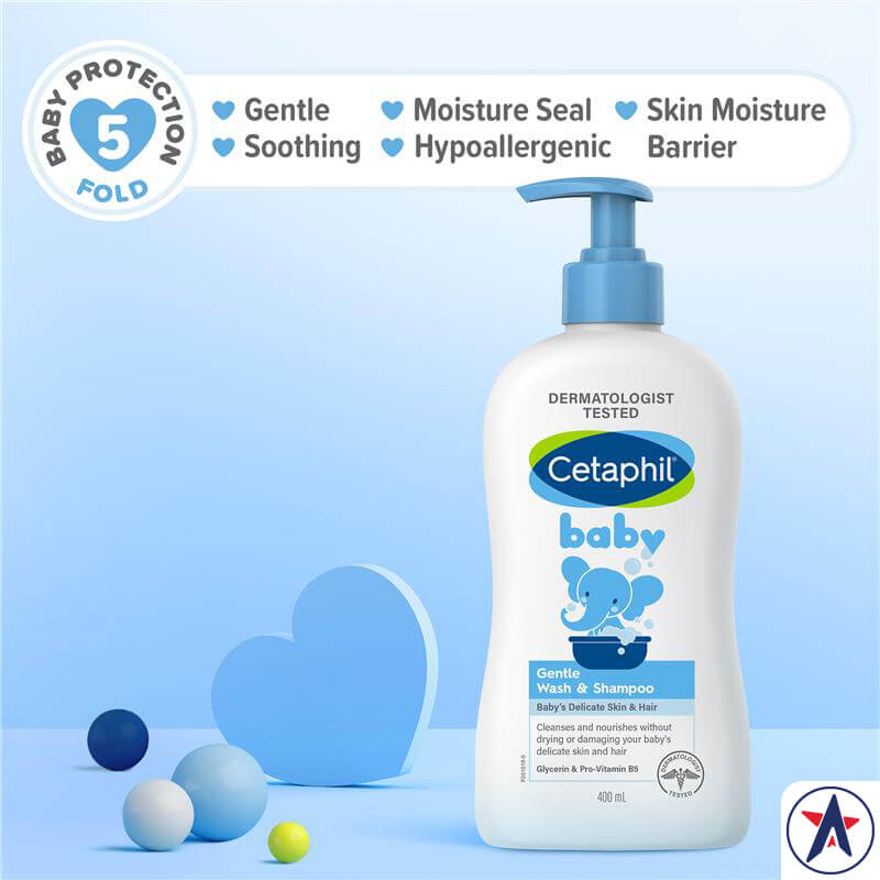 Sữa tắm gội cho bé Cetaphil Baby Gentle Wash & Shampoo 400ml | Sản phẩm chất lượng Úc