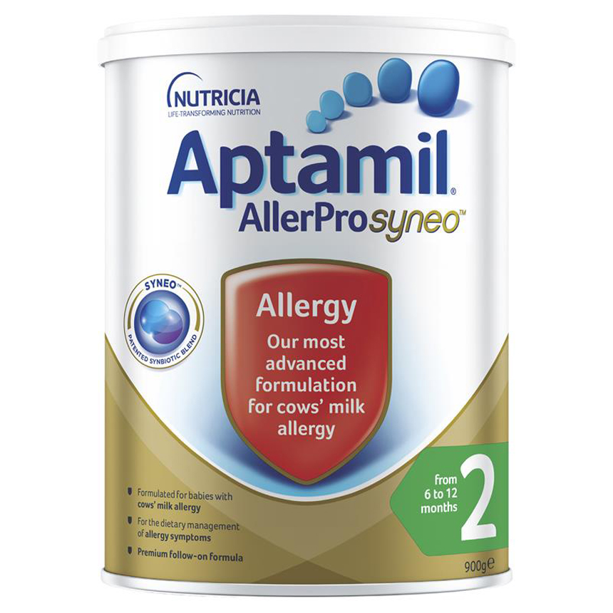 Sữa Aptamil Allerpro Syneo số 2 (900g) dành cho trẻ từ 6-12 tháng | Sản phẩm Úc chính hãng