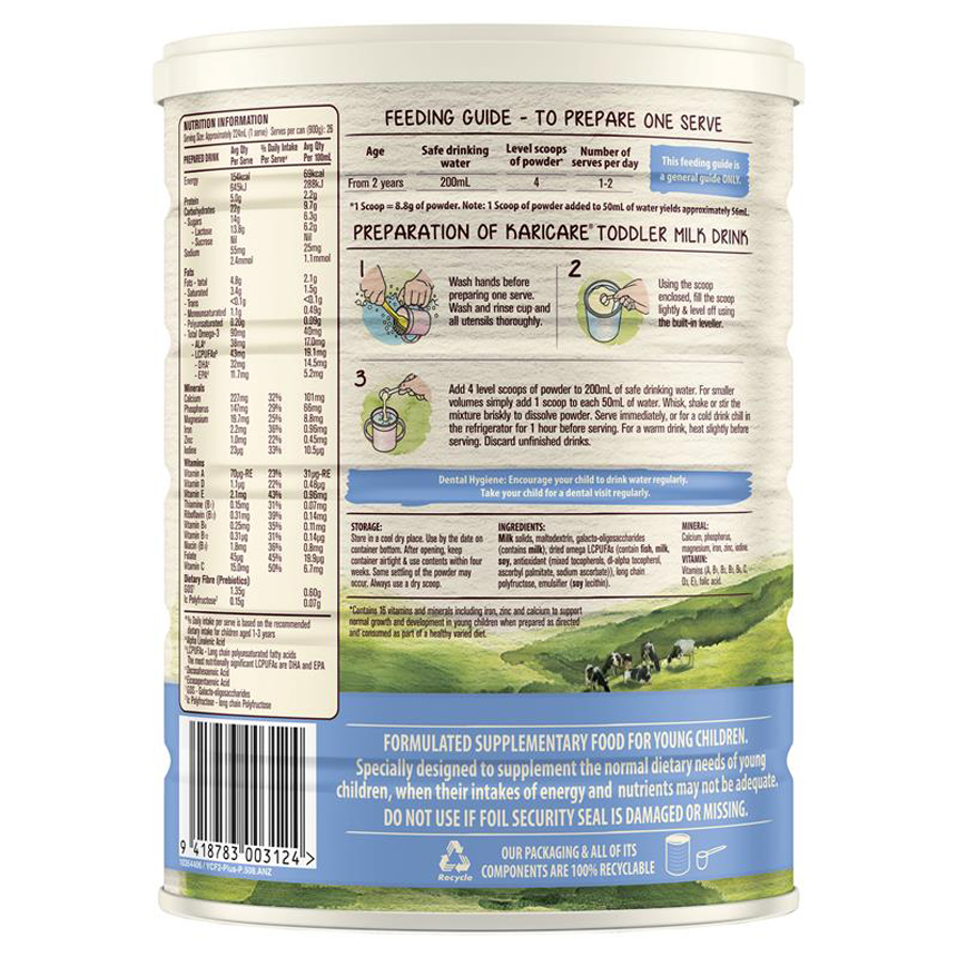 Sữa Karicare Plus số 4 Toddler 900g dành cho trẻ trên 2 tuổi | Sản phẩm chính hãng Úc
