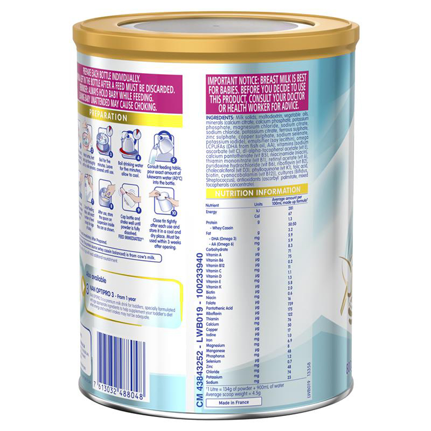 Sữa NAN Optipro Úc số 2 Follow On 800g dành cho trẻ từ 6-12 tháng | Thương hiệu Úc