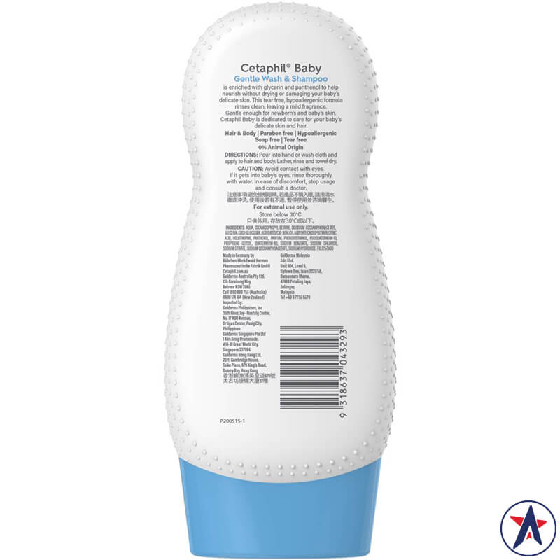 Sữa tắm gội cho bé Cetaphil Baby Gentle Wash & Shampoo
