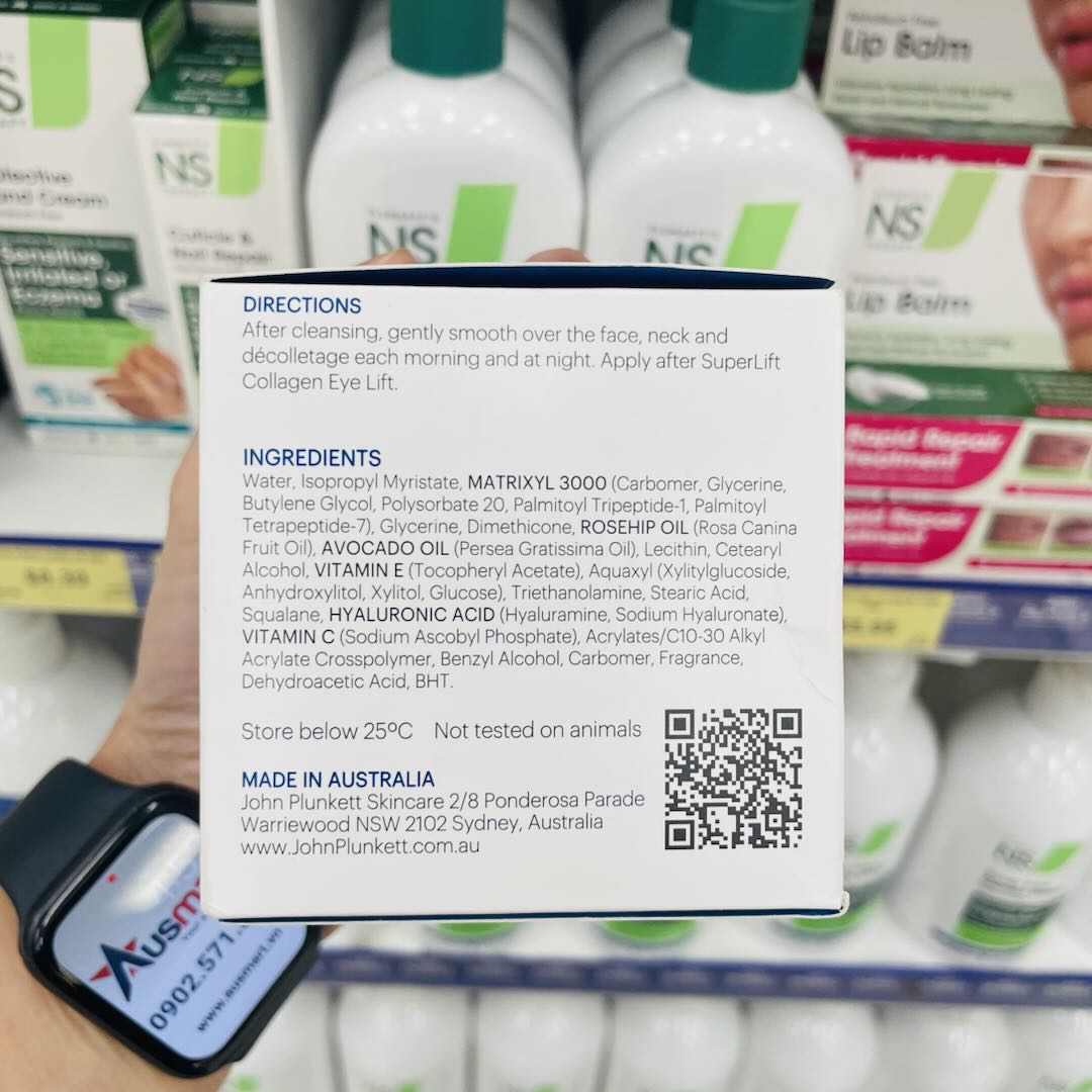 Kem dưỡng ẩm nâng cơ John Plunkett's SuperLift Collagen Lift Moisturising Cream 50g