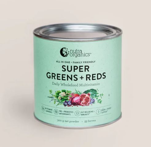 Bột rau củ Nutra Organics Super Greens + Reds Tăng miễn dịch và năng lượng