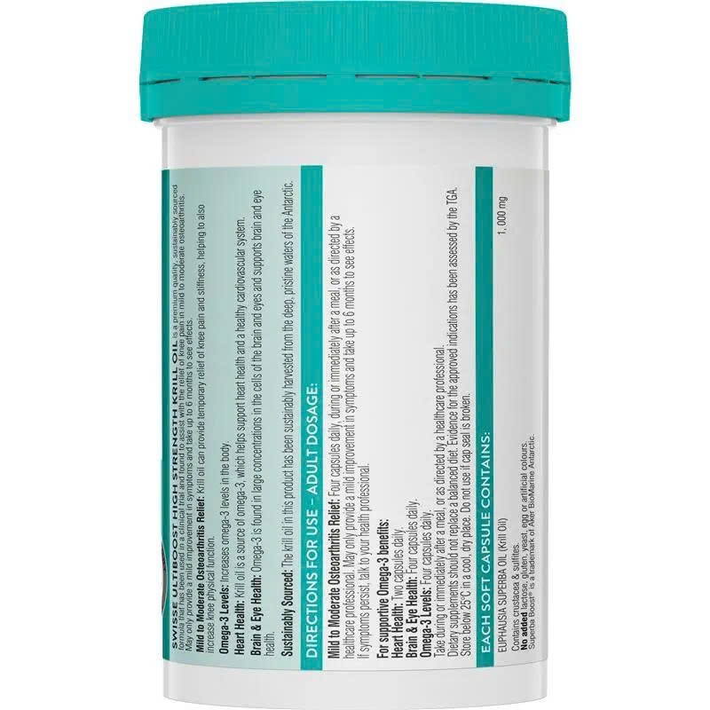 Dầu nhuyễn thể Swisse High Strength Deep Sea Krill Oil 1000mg 60 viên