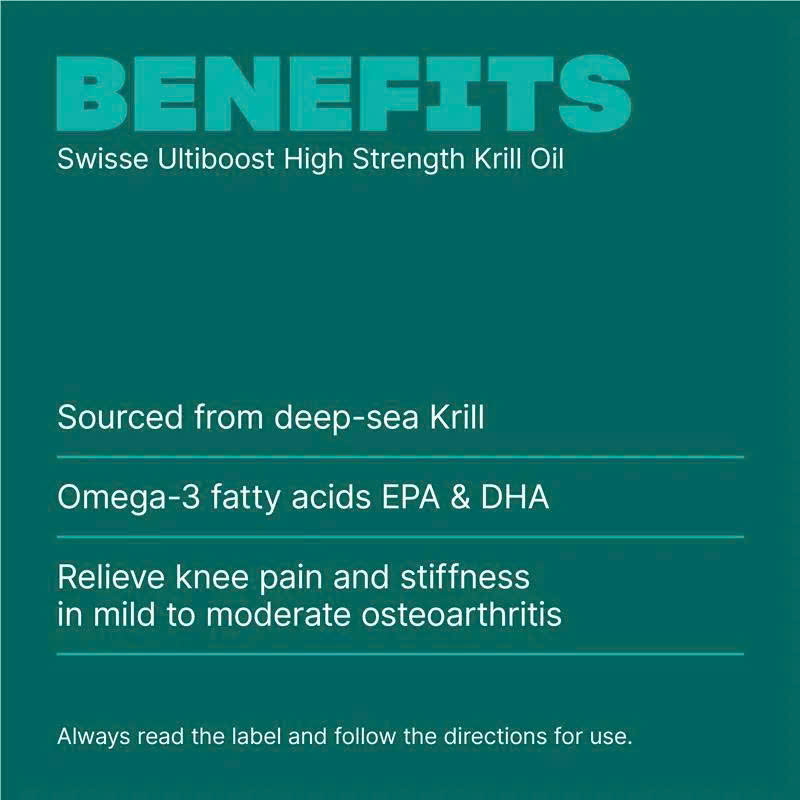 Dầu nhuyễn thể Swisse High Strength Deep Sea Krill Oil 1000mg 60 viên